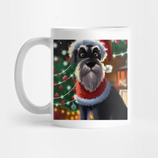 Cute Miniature Schnauzer Drawing Mug